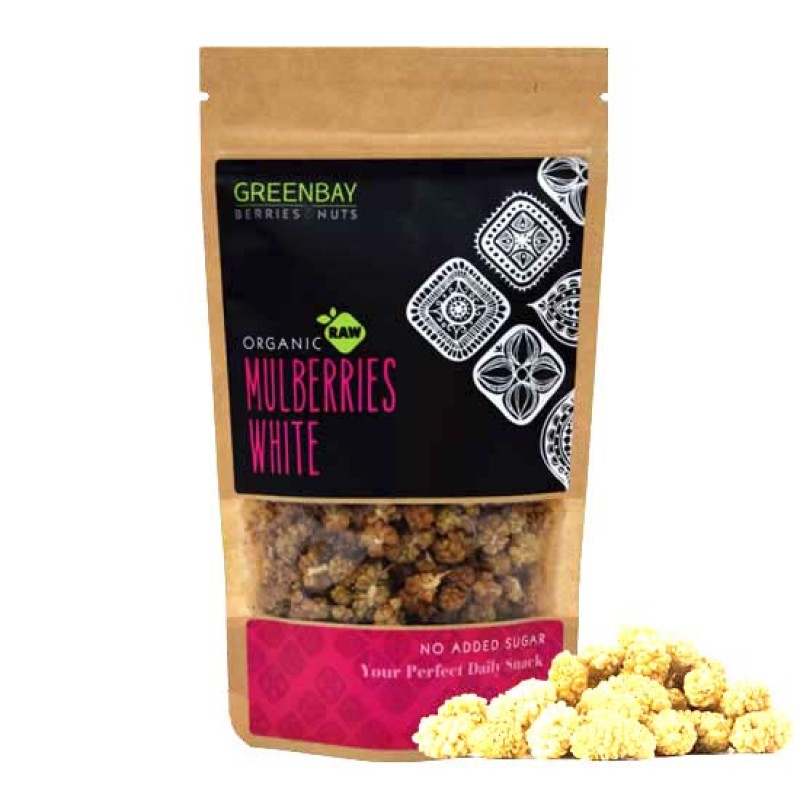 GREEN BAY Λευκά μούρα Mulberries αποξηραμένα (125γρ) Superfoods ,Ξηροί καρποί , αποξηραμένα φρούτα & σπόροι